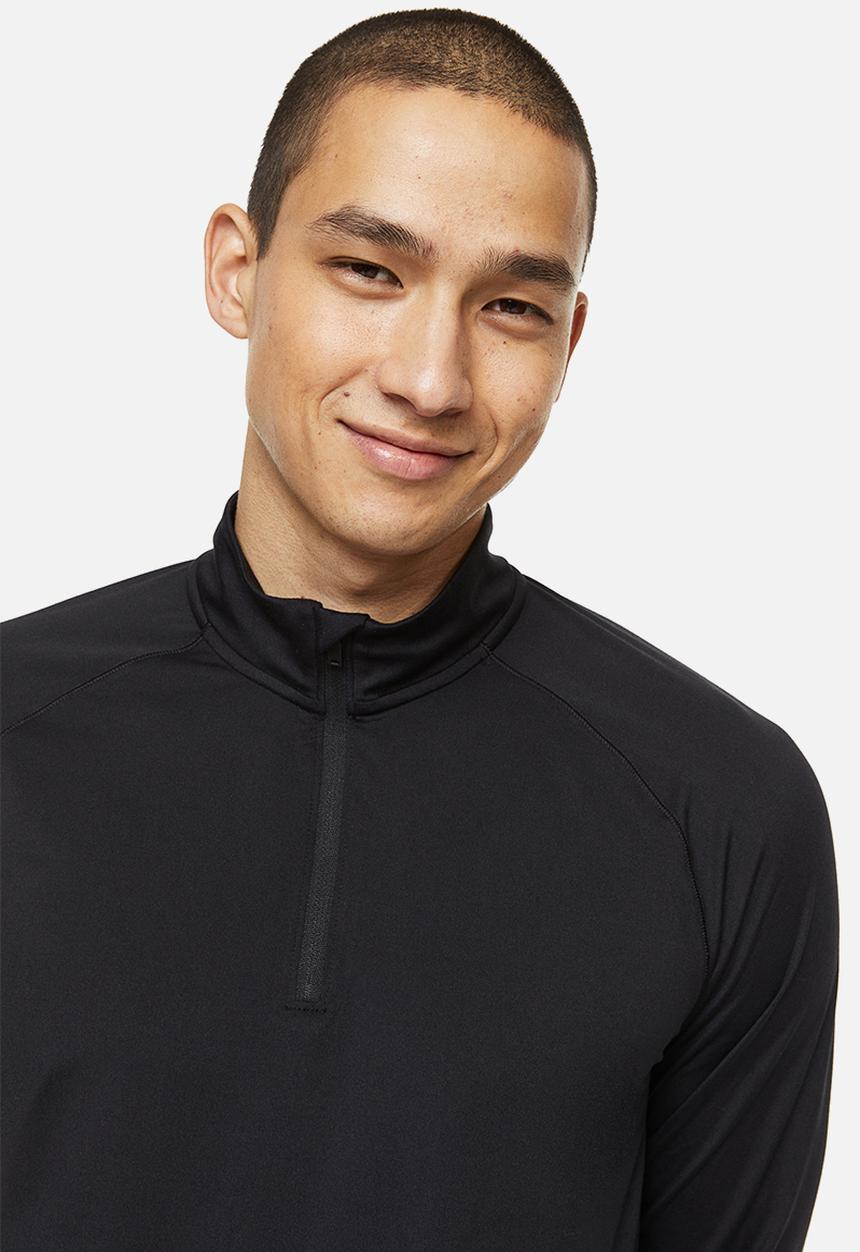 H&M - Long-sleeved sports top - black