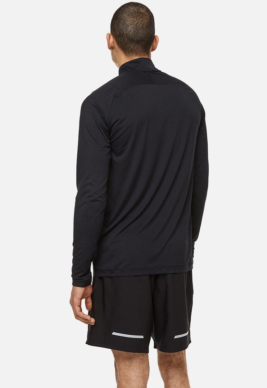 H&M - Long-sleeved sports top - black