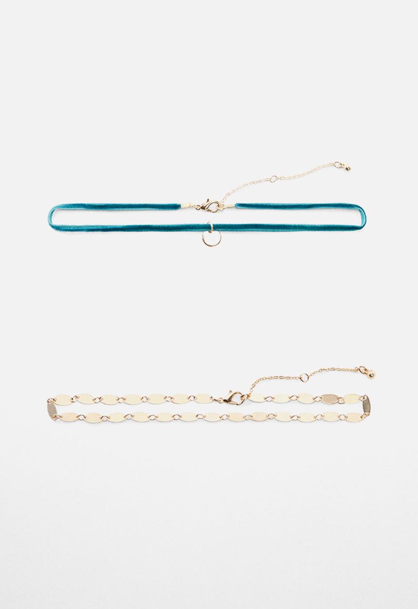 MANGO - Necklace chocka - blue