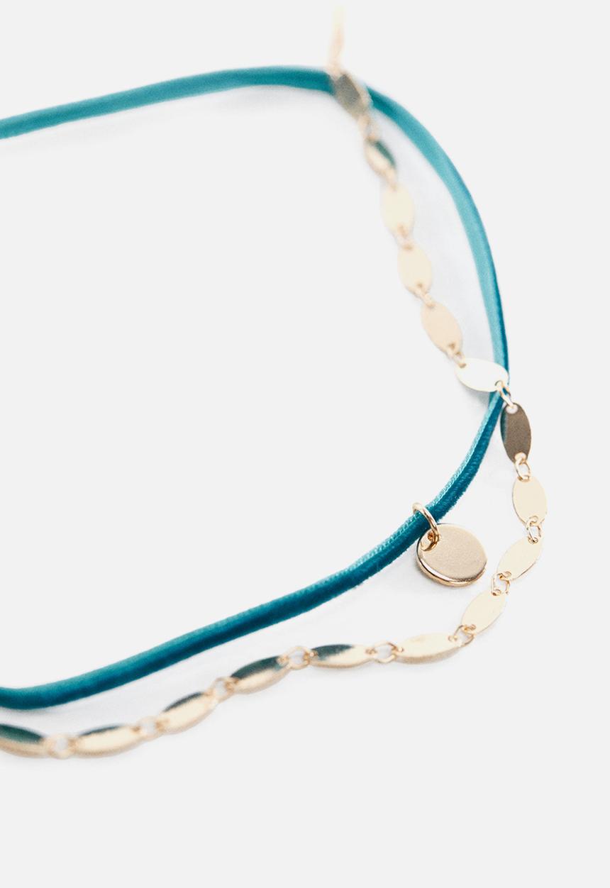 MANGO - Necklace chocka - blue