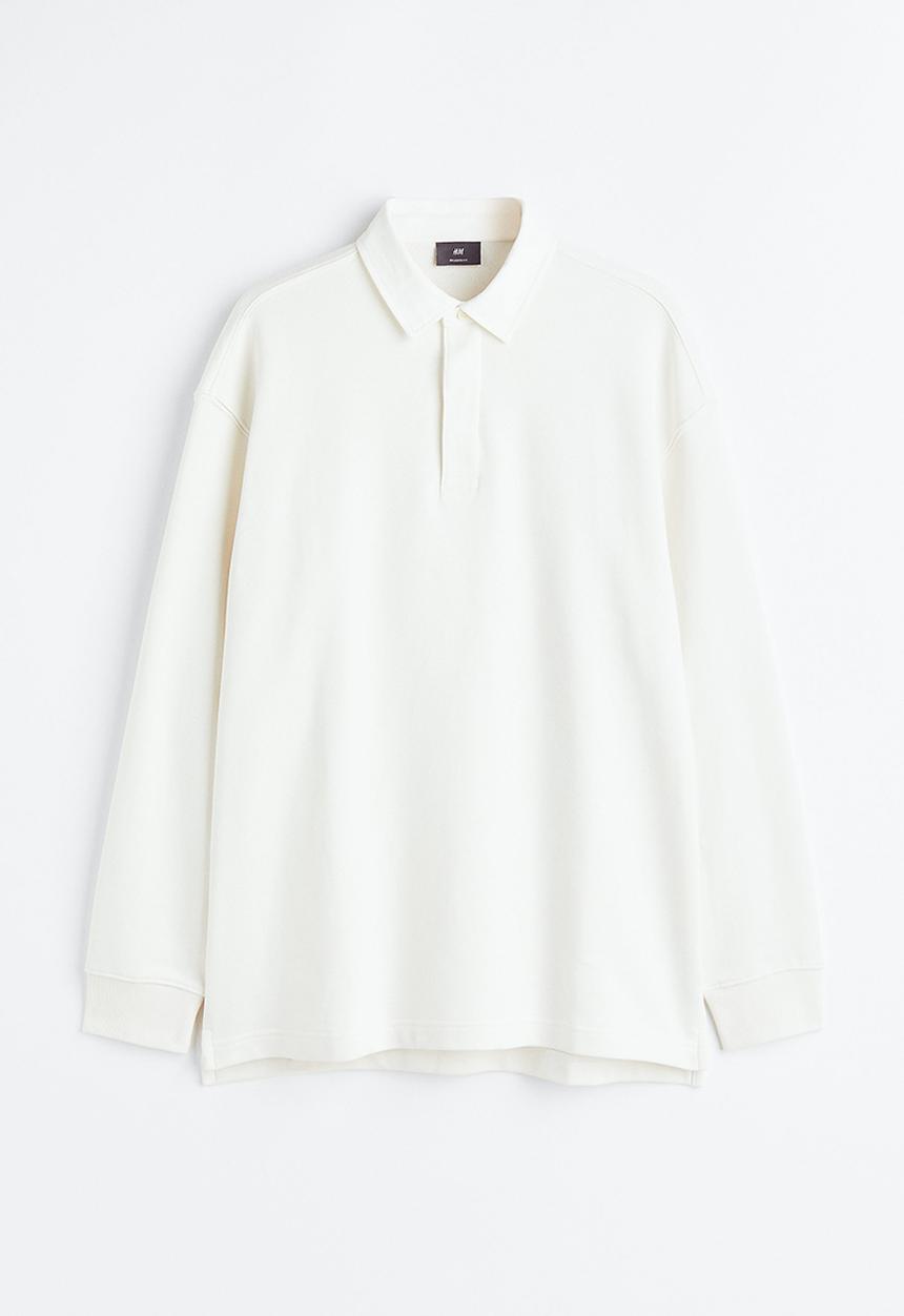 H&M - Relaxed fit polo shirt - white