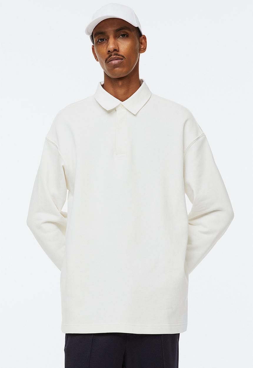 H&M - Relaxed fit polo shirt - white