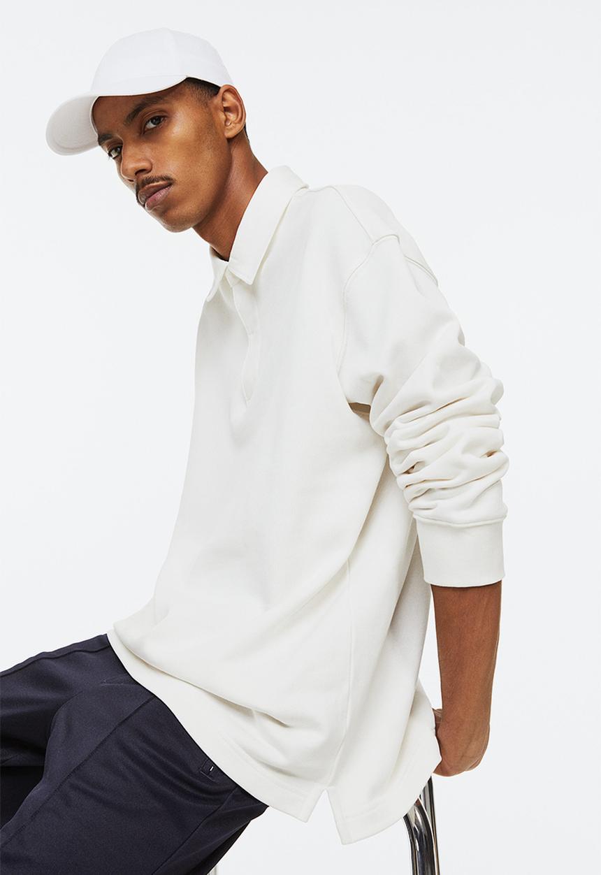 H&M - Relaxed fit polo shirt - white