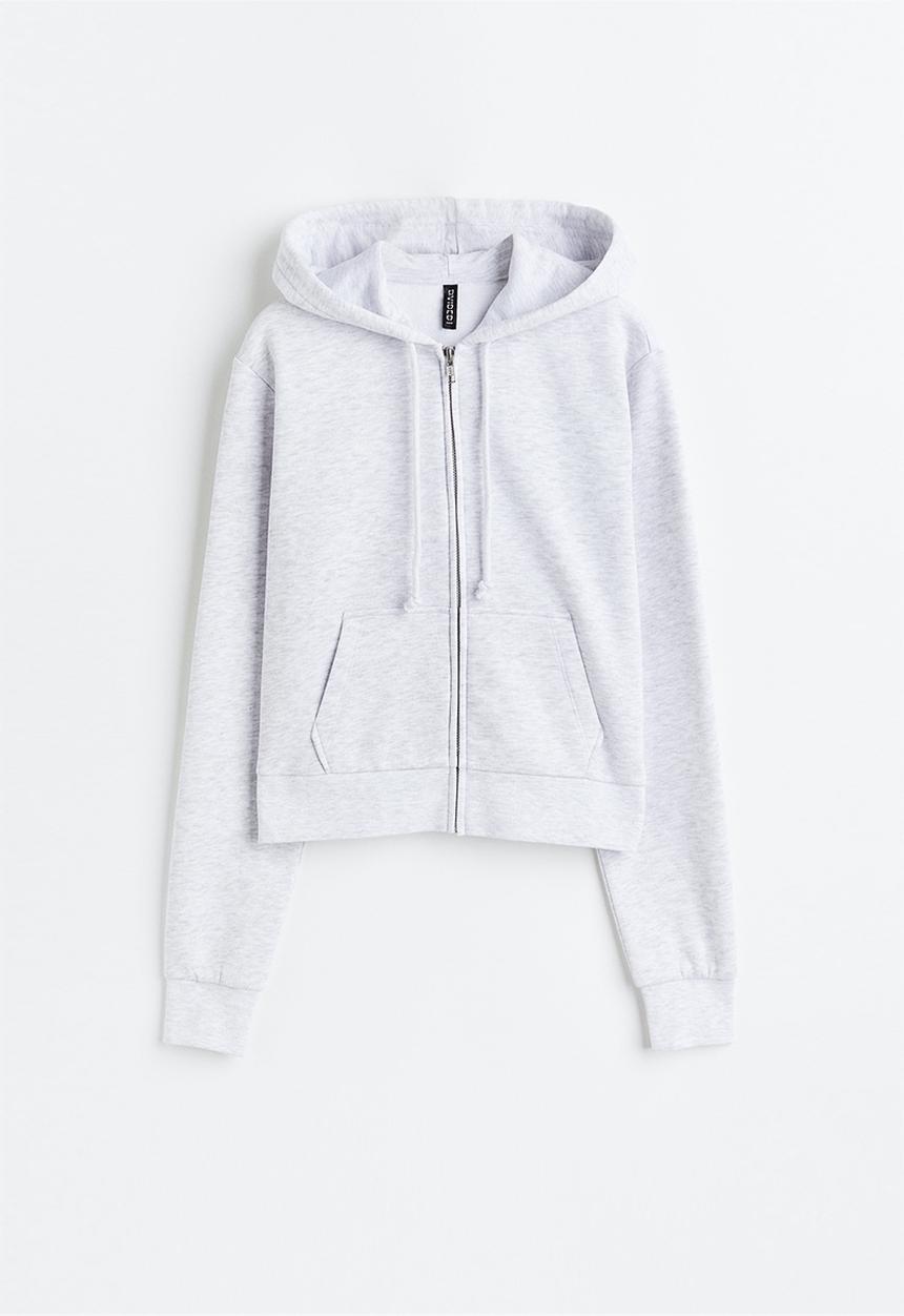H&M - Short zip-through hoodie - grey