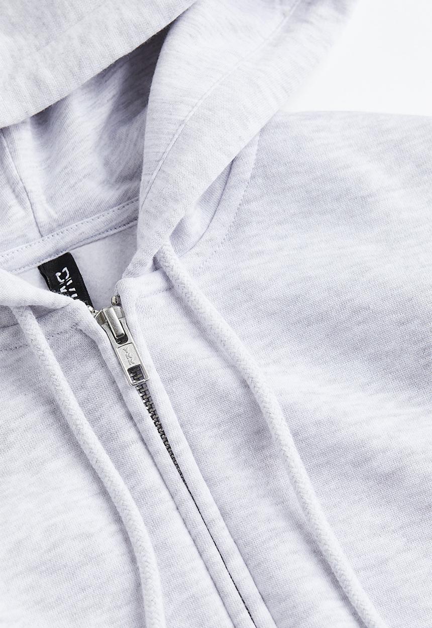 H&M - Short zip-through hoodie - grey