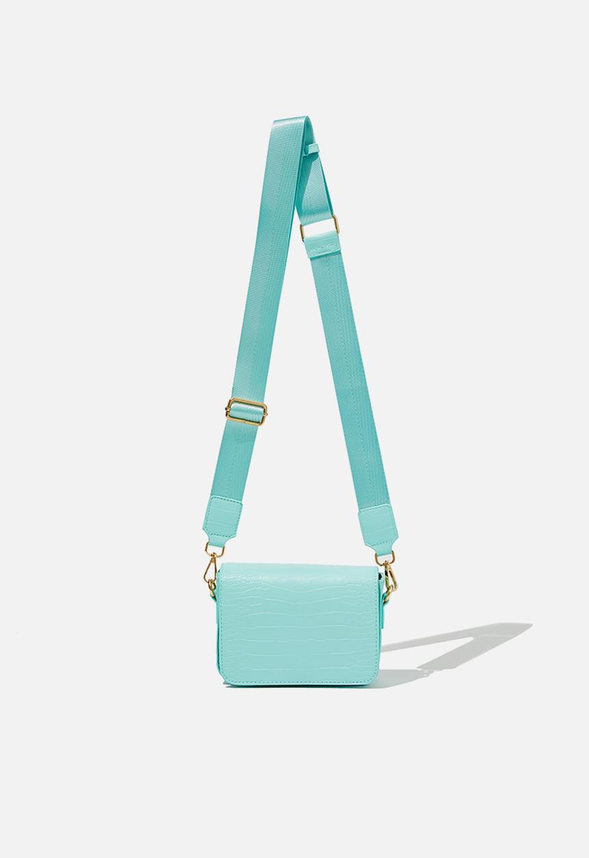 Typo - Cross body bag - minty skies textured