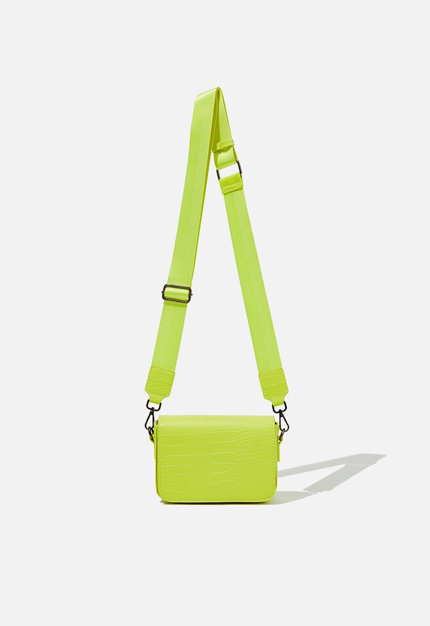 Typo - Cross body bag - lime textured
