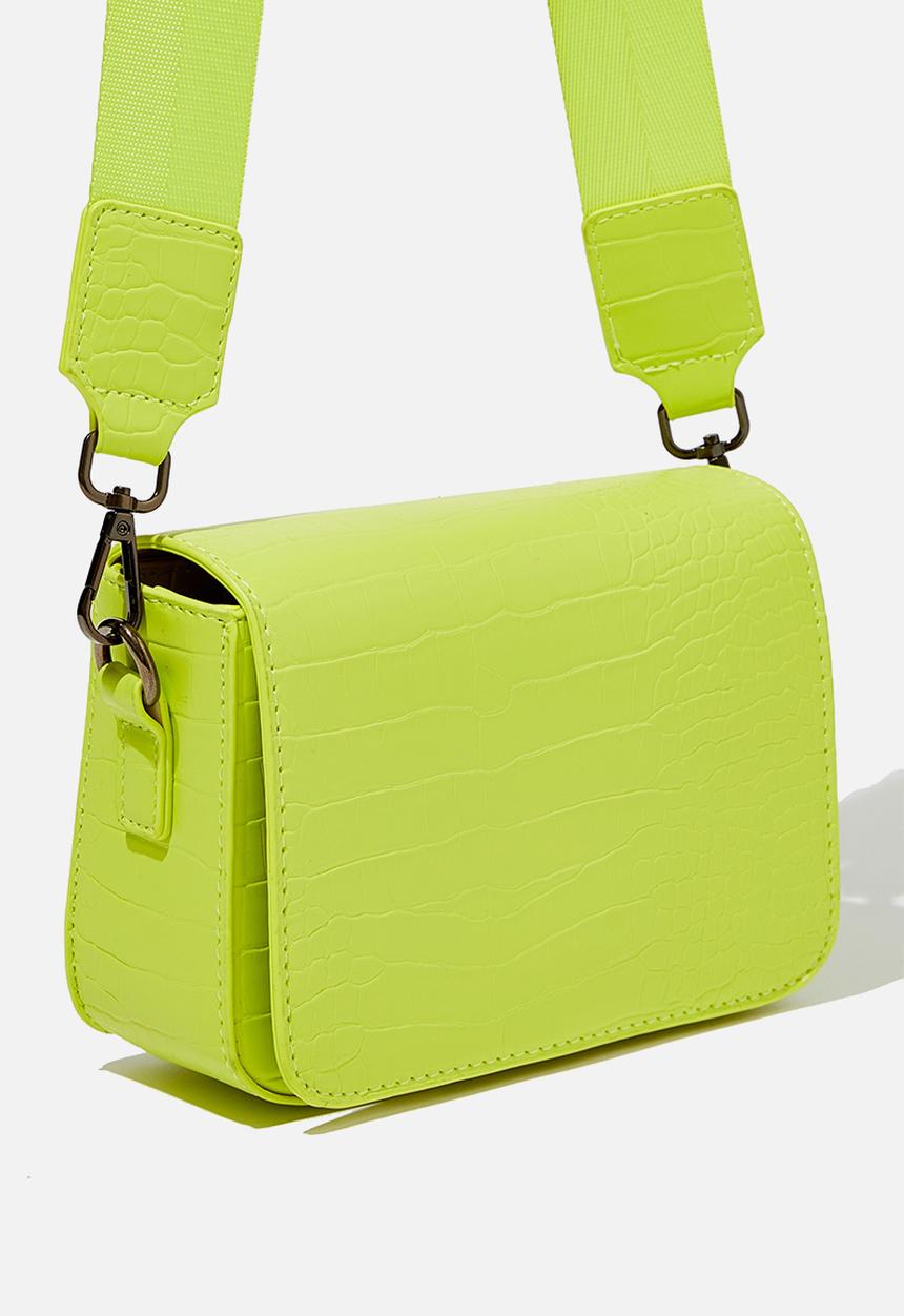 Typo - Cross body bag - lime textured