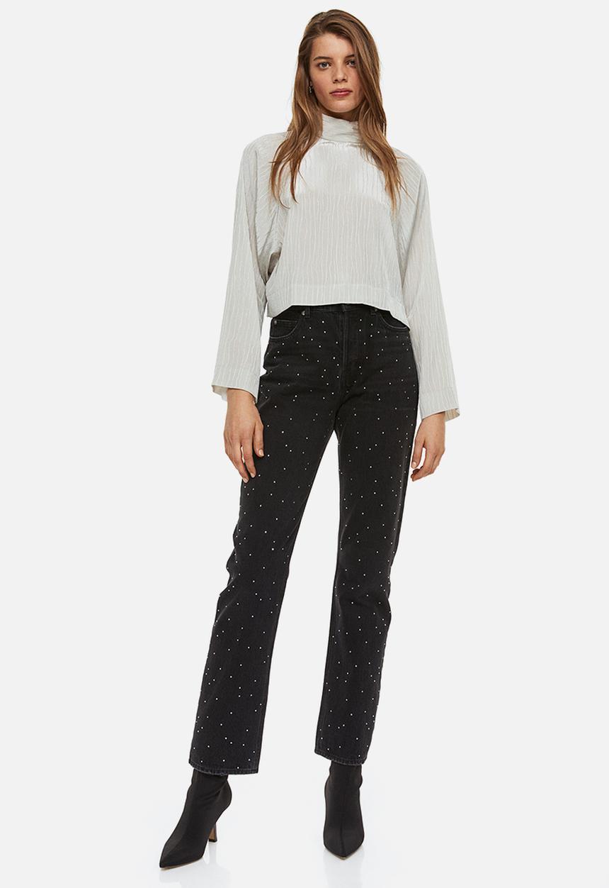 H&M - Batwing-sleeved blouse - grey
