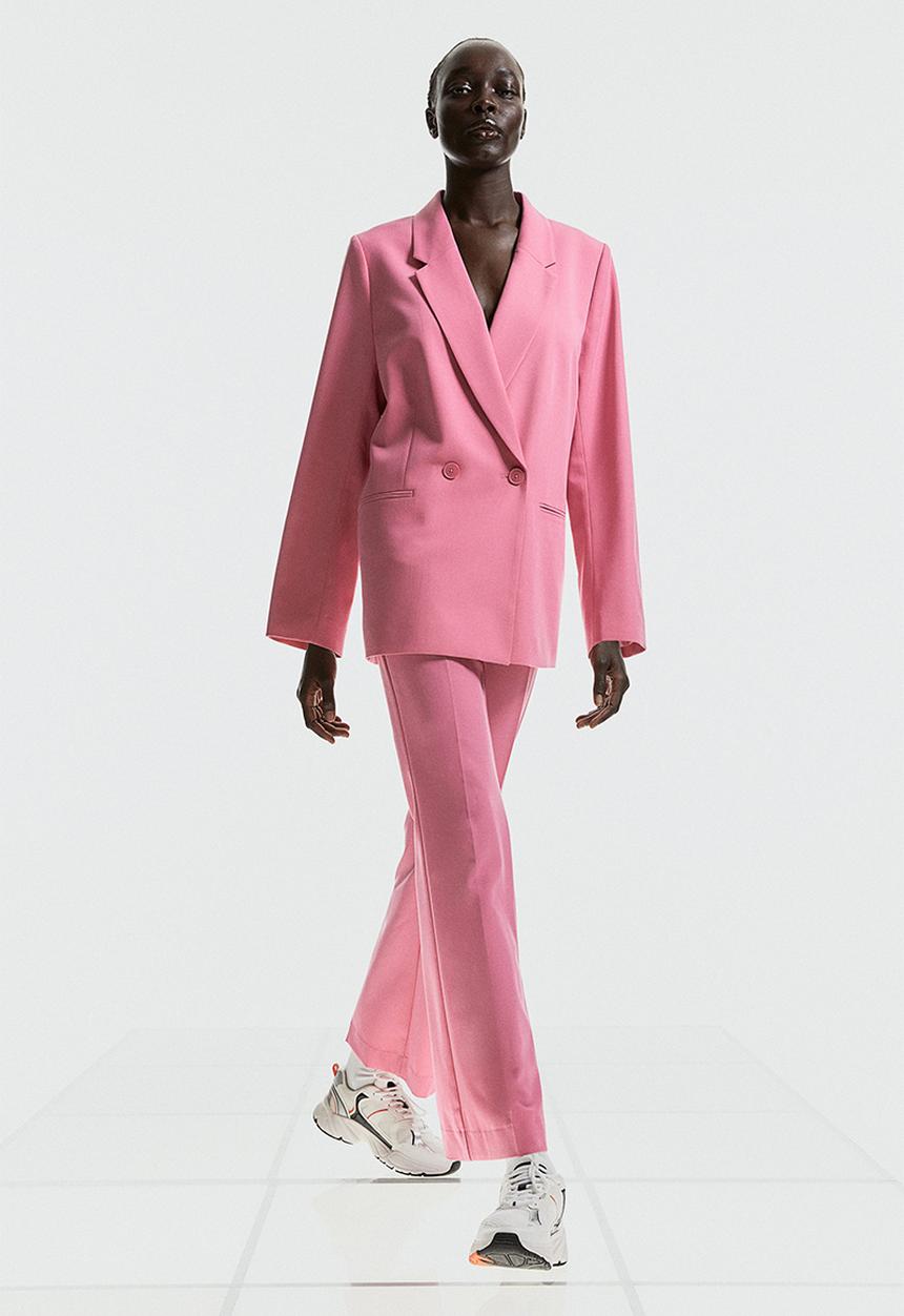 H&M - Double-breasted blazer - pink