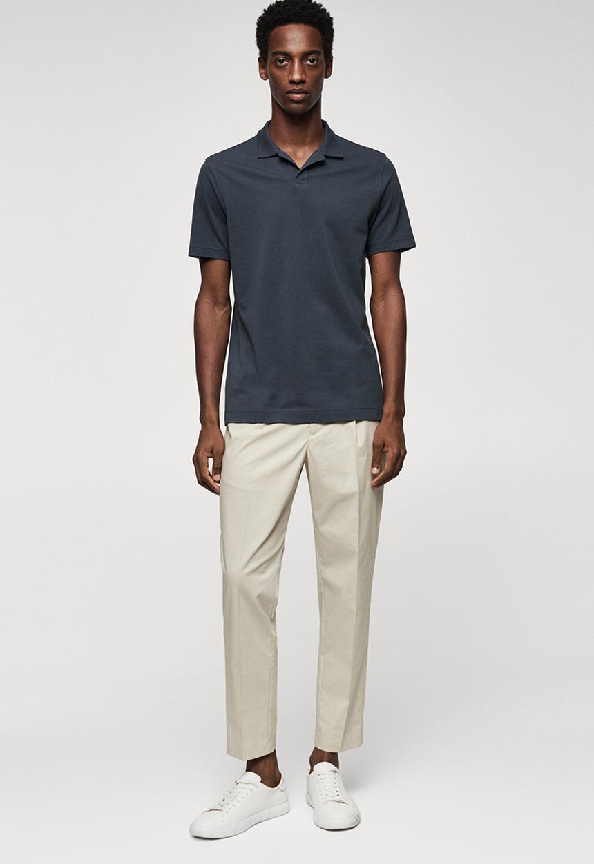 MANGO - Polo shirt taga - blue