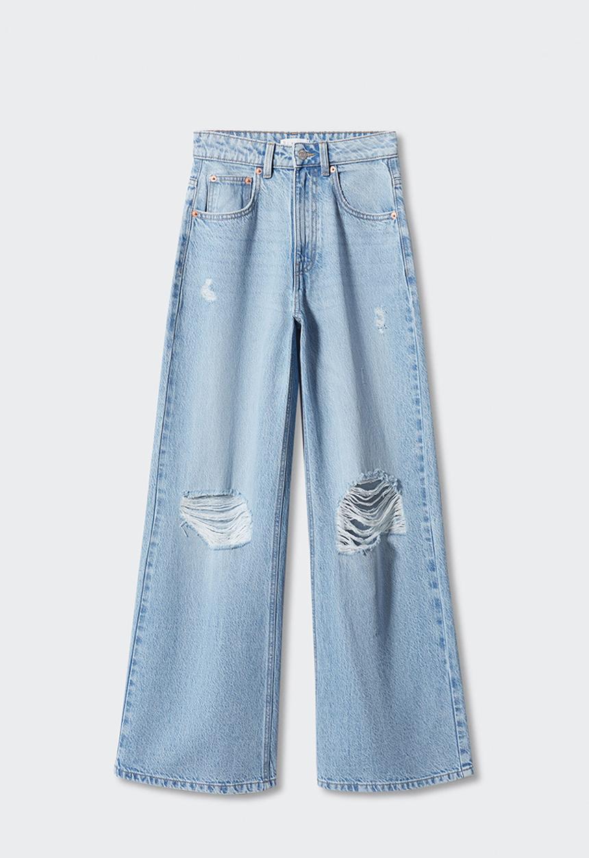 MANGO - Jeans rotos - light denim