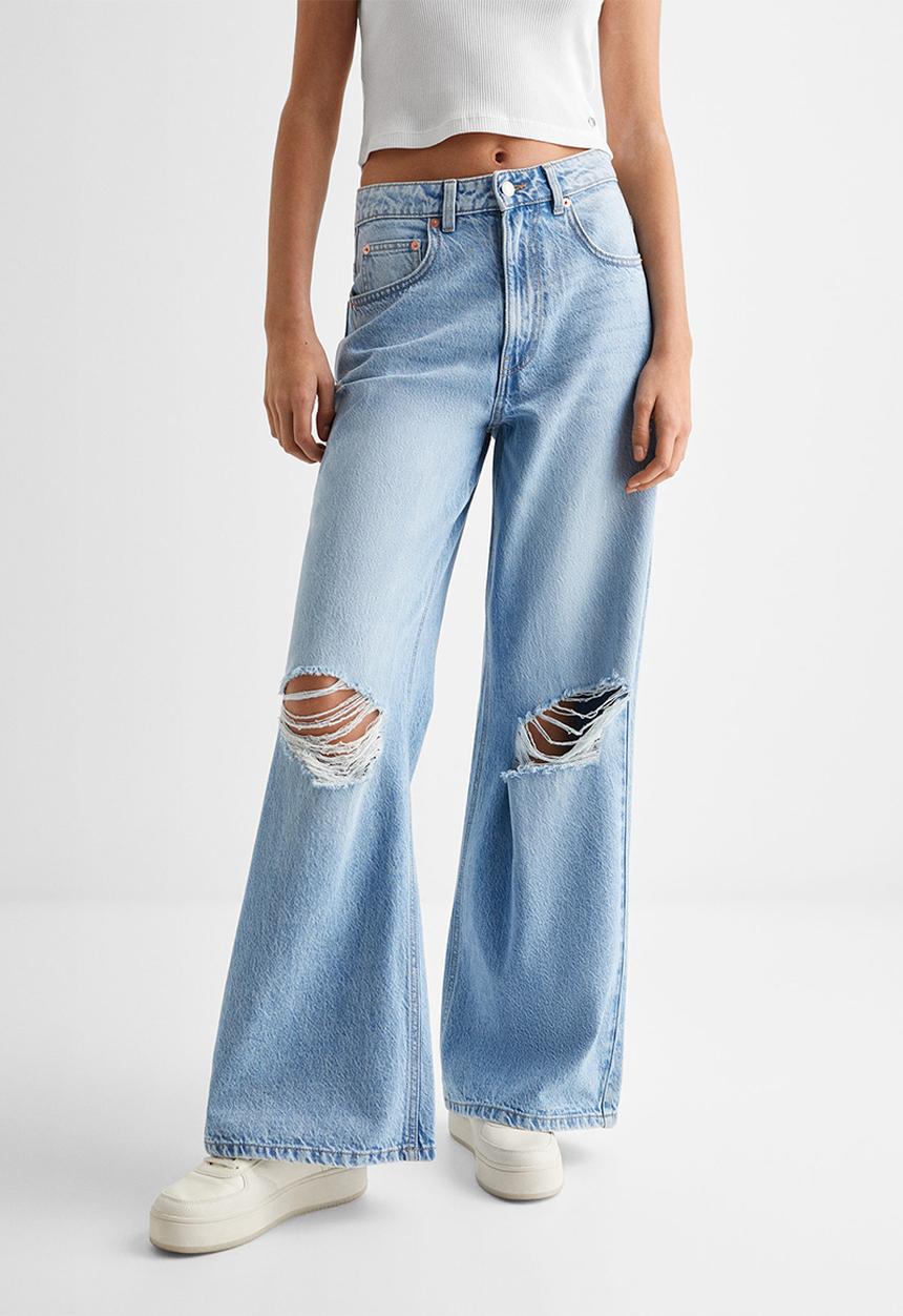 MANGO - Jeans rotos - light denim