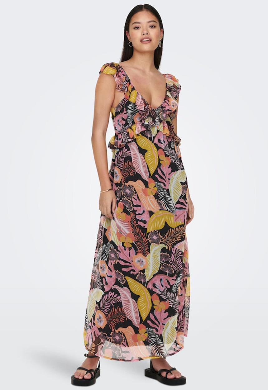 Jacqueline de Yong - Pixi open back midi dress wvn - multi
