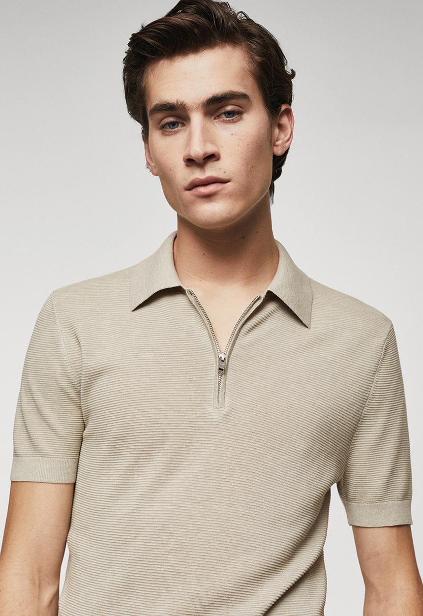MANGO - Polo shirt charles - neutral