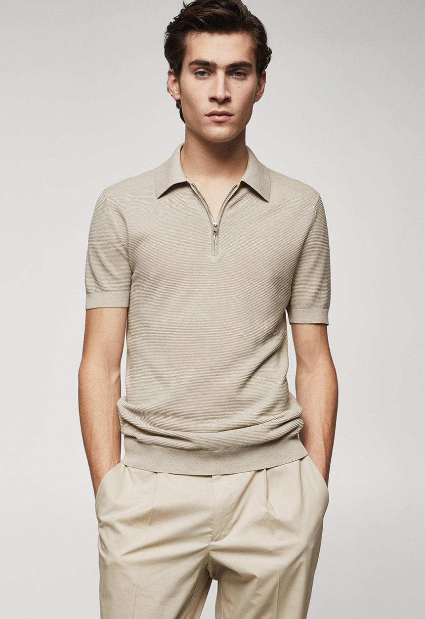 MANGO - Polo shirt charles - neutral