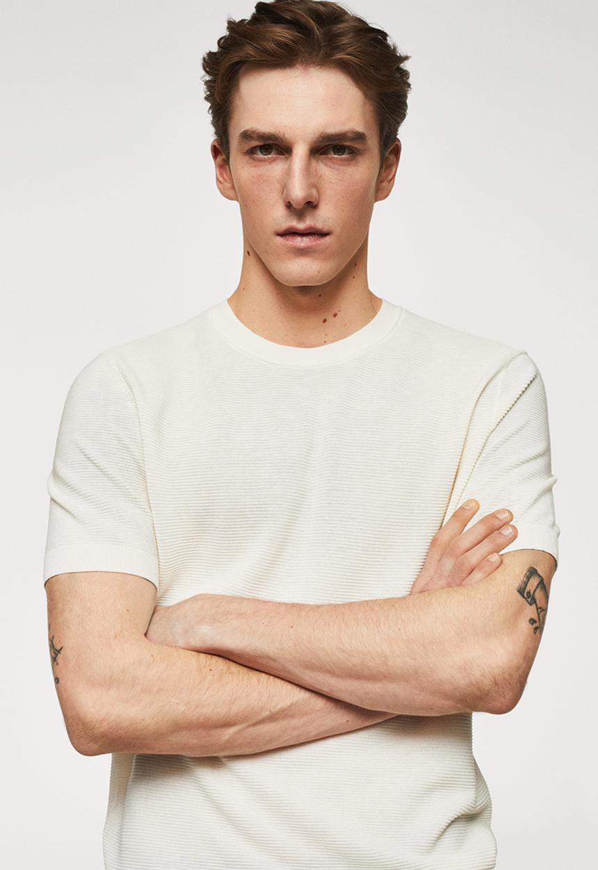 MANGO - T-shirt charles - white