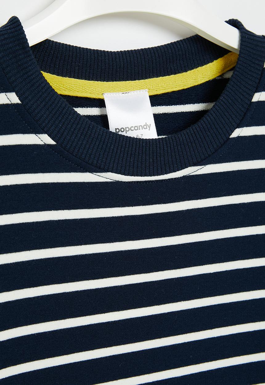 Pop Candy - Stripe sweatshirt - navy & white