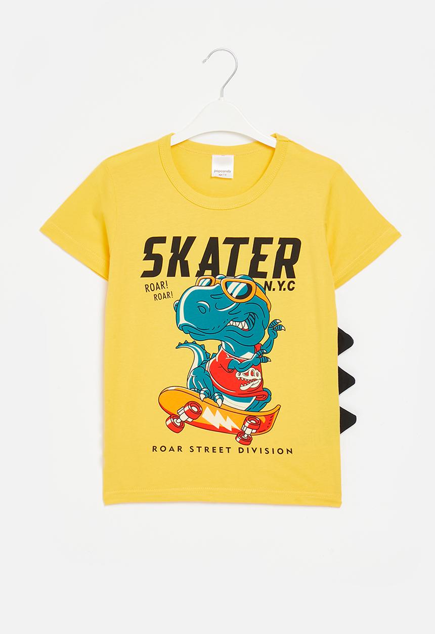 Pop Candy - Dino short sleeve tee - yellow