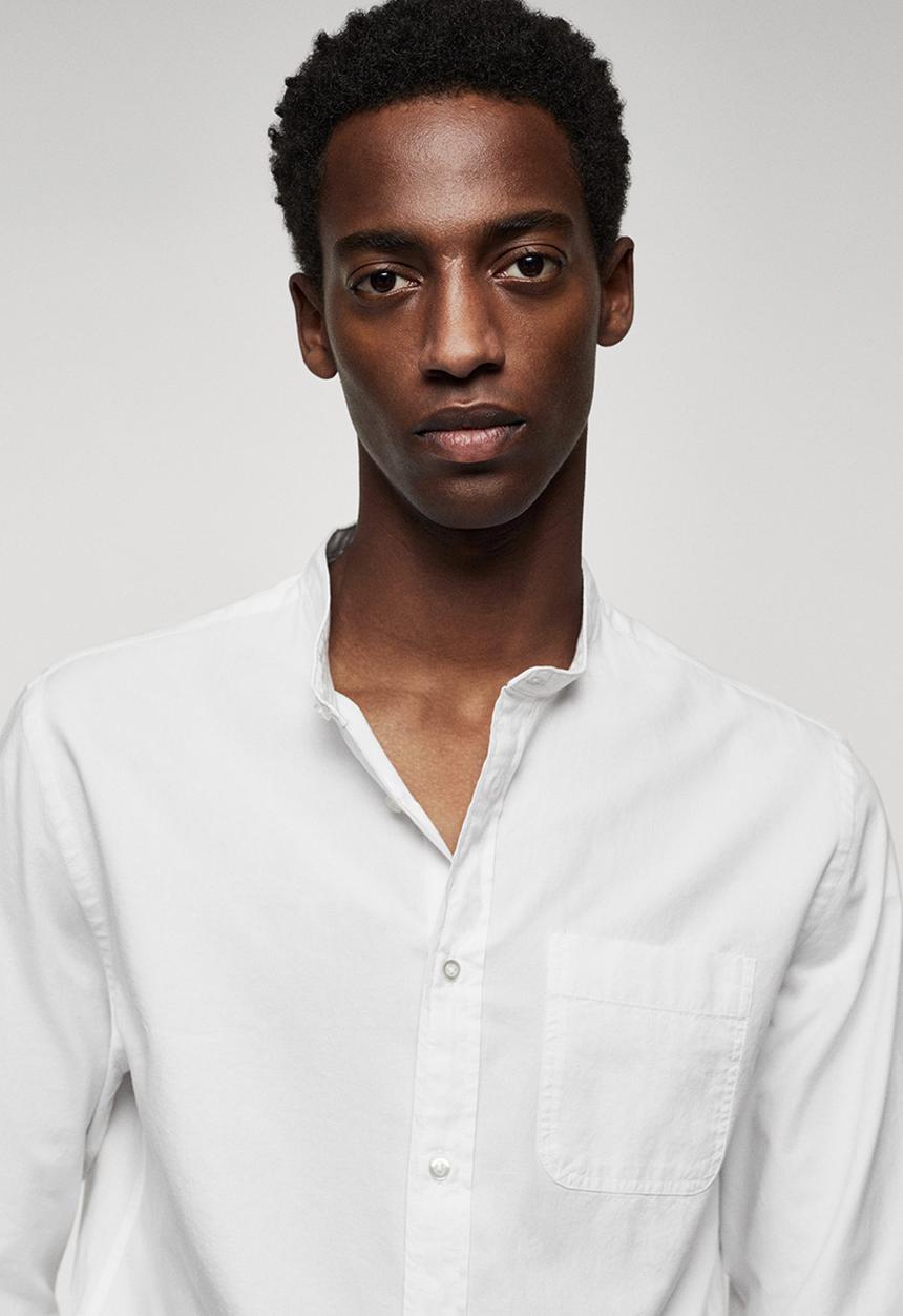 MANGO - Shirt bolonia - white