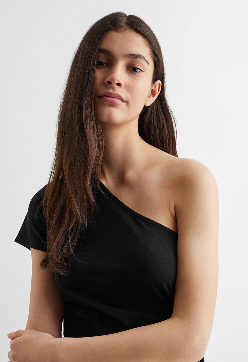 MANGO - T-shirt mar - black