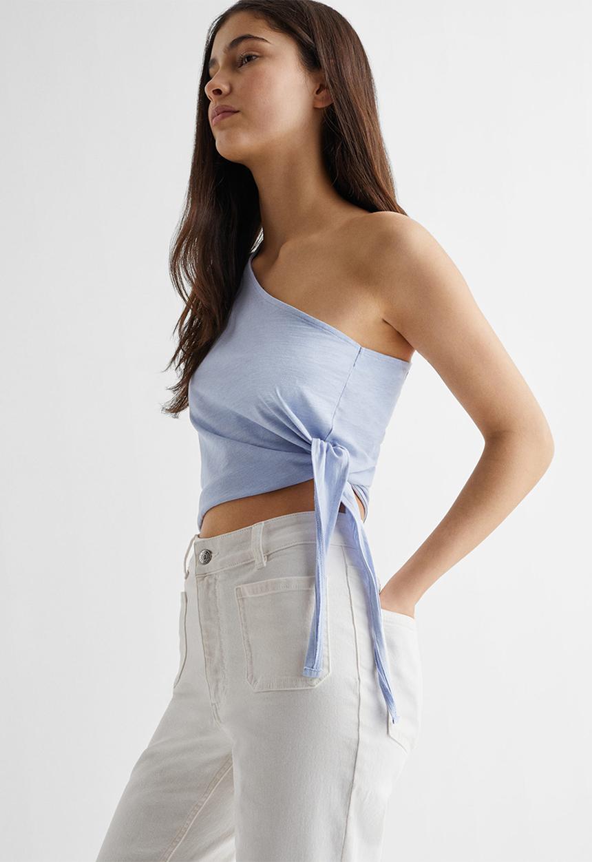 MANGO - T-shirt mar - sky blue