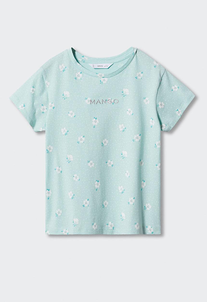 MANGO - T-shirt mangofi - pastel green