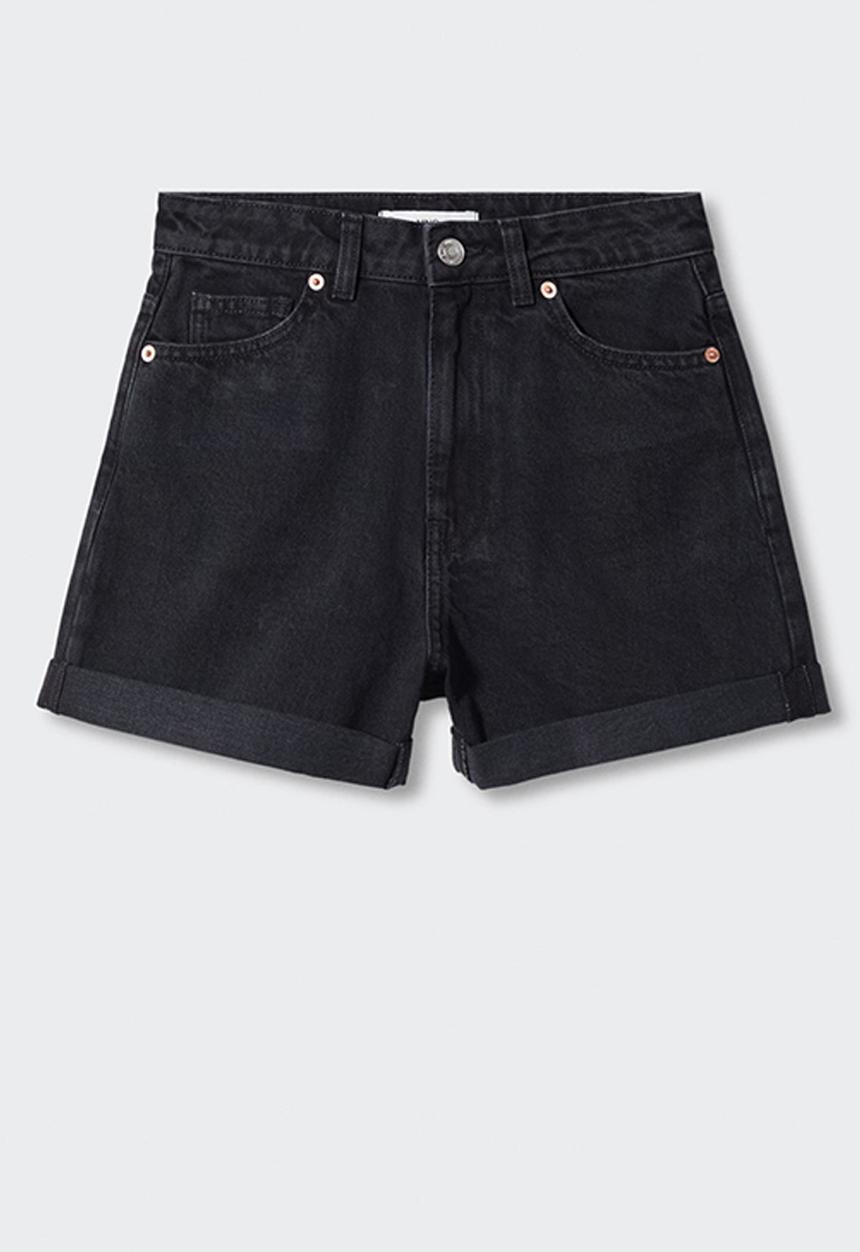 MANGO - Shorts mom80 - black