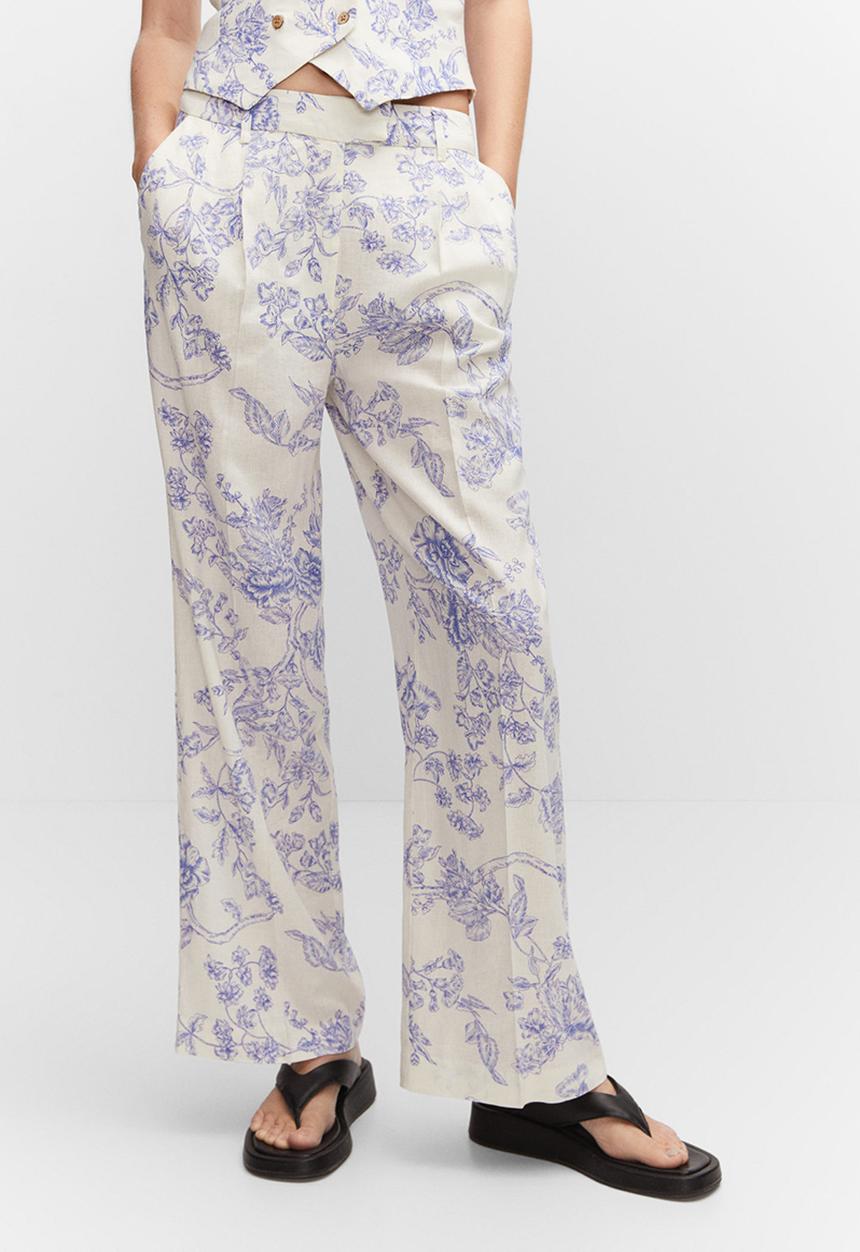 MANGO - Trousers lombok - natural