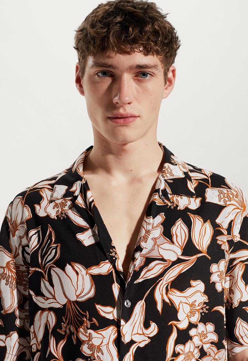 MANGO - Shirt pola - black