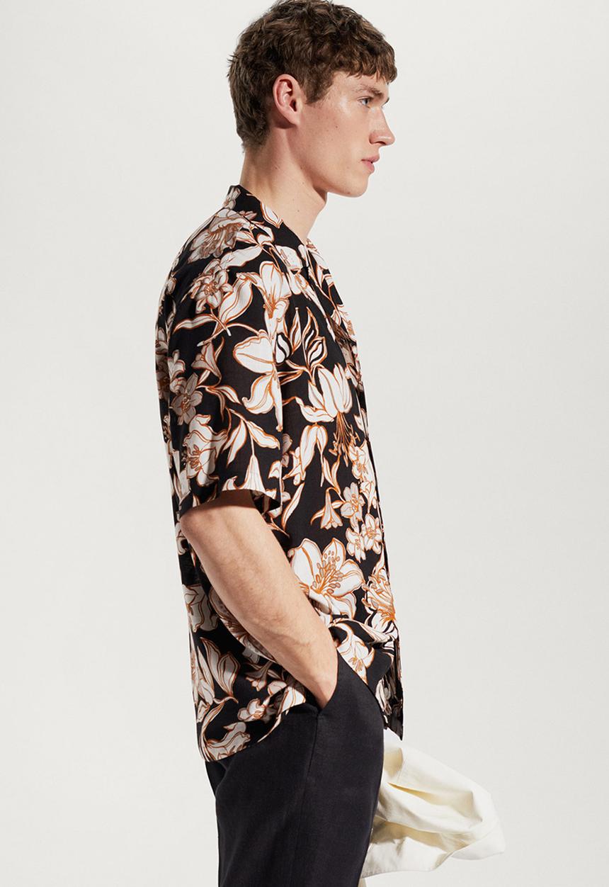 MANGO - Shirt pola - black