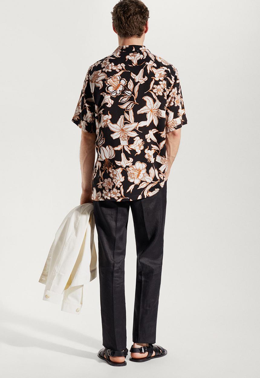 MANGO - Shirt pola - black