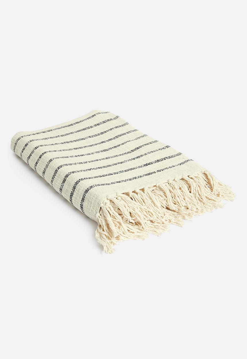 H&S - Jaya cotton throw - black