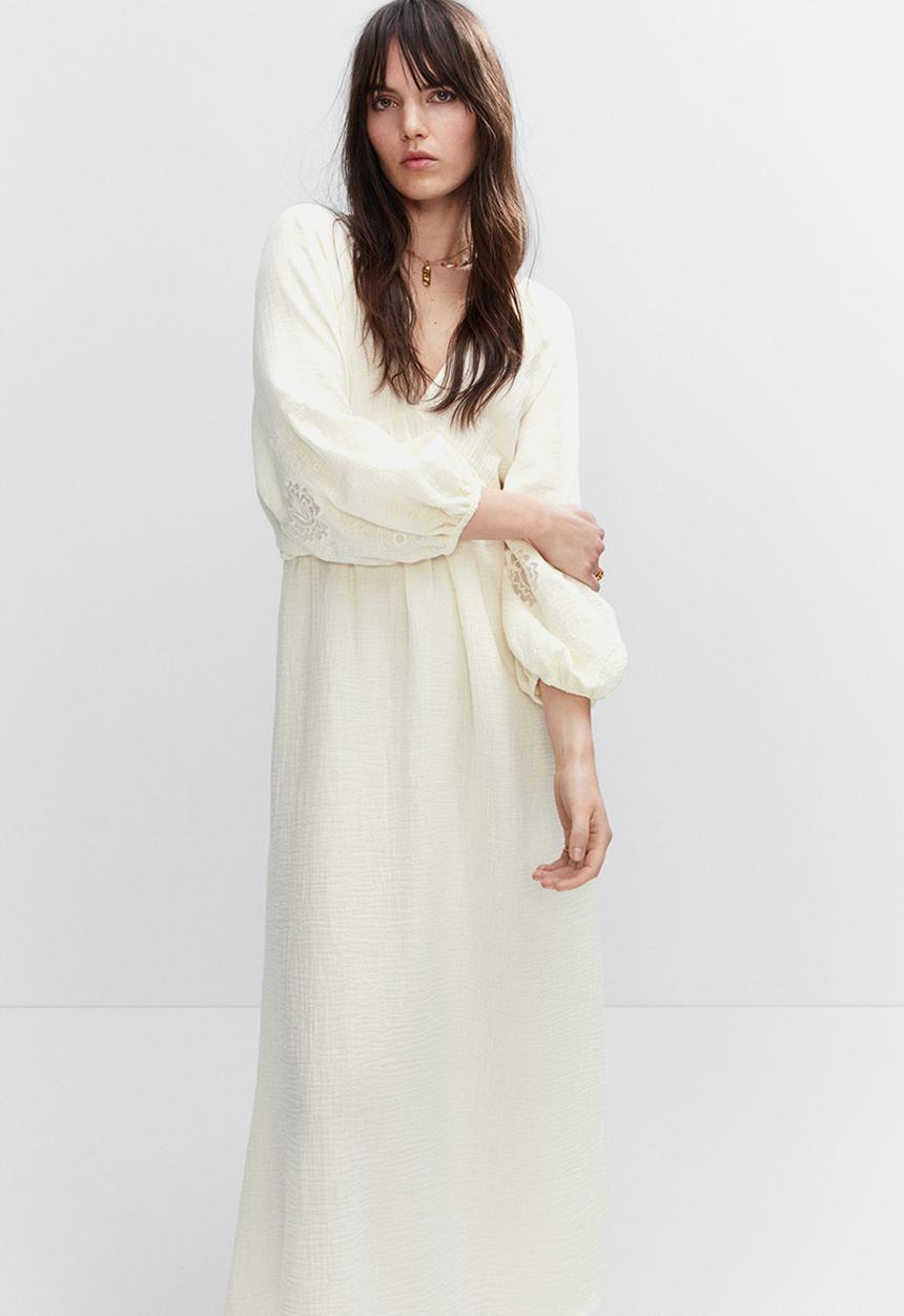 MANGO - Dress haizea - natural