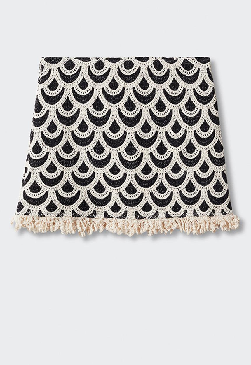 MANGO - Skirt ton - light beige