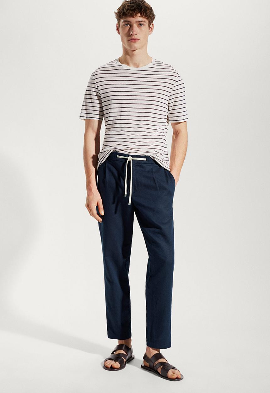 MANGO - Trousers romelino - navy