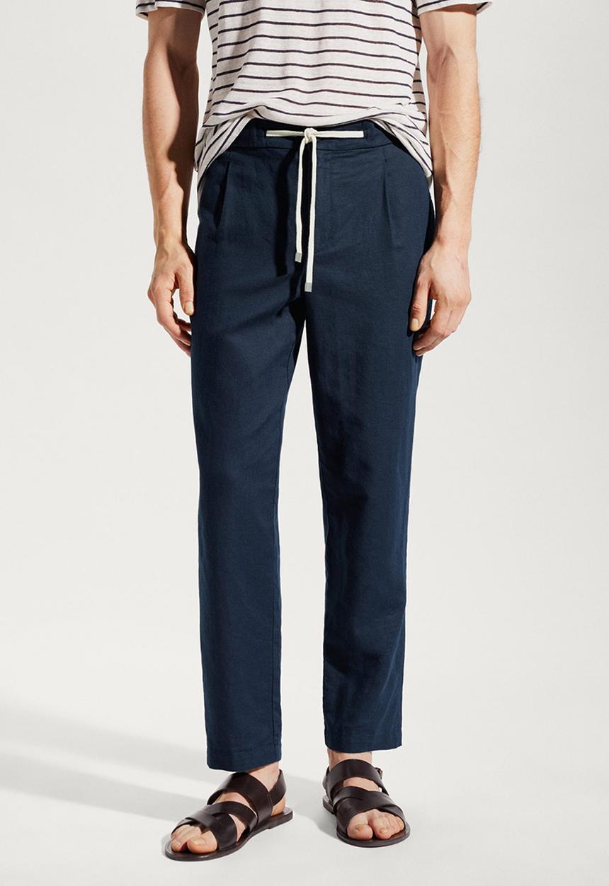 MANGO - Trousers romelino - navy