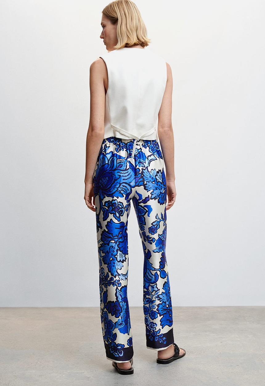 MANGO - Trousers berries - mid blue