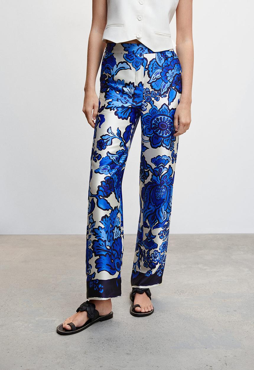 MANGO - Trousers berries - mid blue