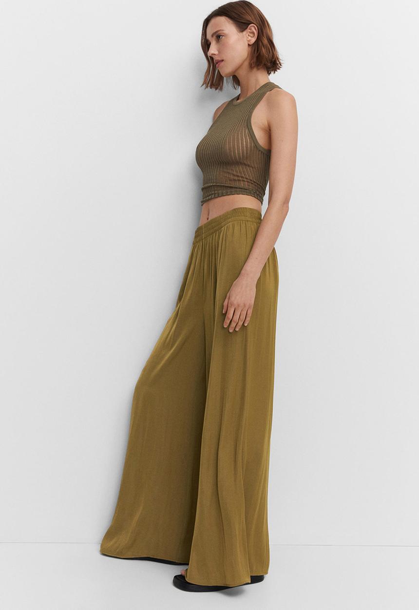 MANGO - Trousers moon - dark green