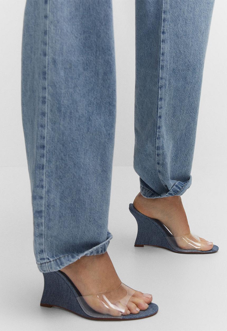 MANGO - Rio heel - open blue