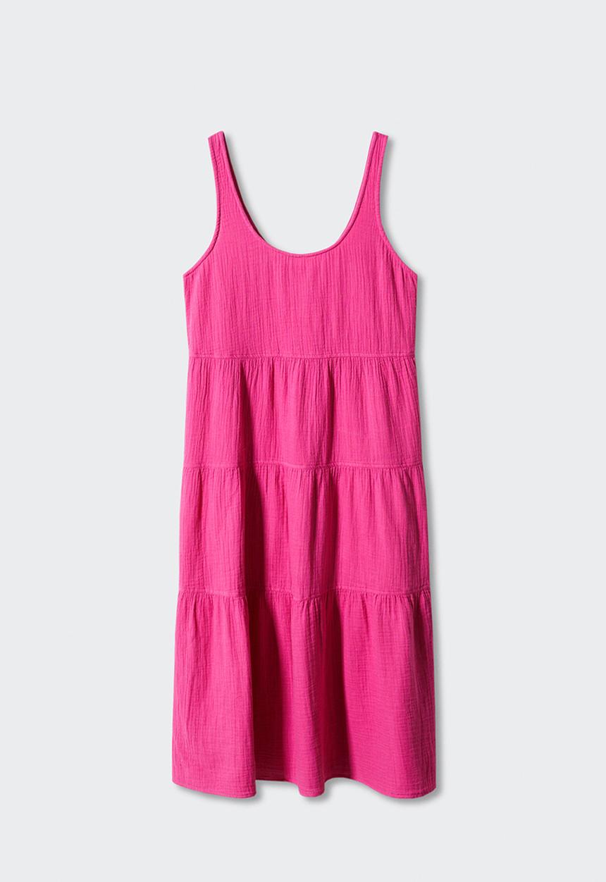 MANGO - Dress bambu - bright pink