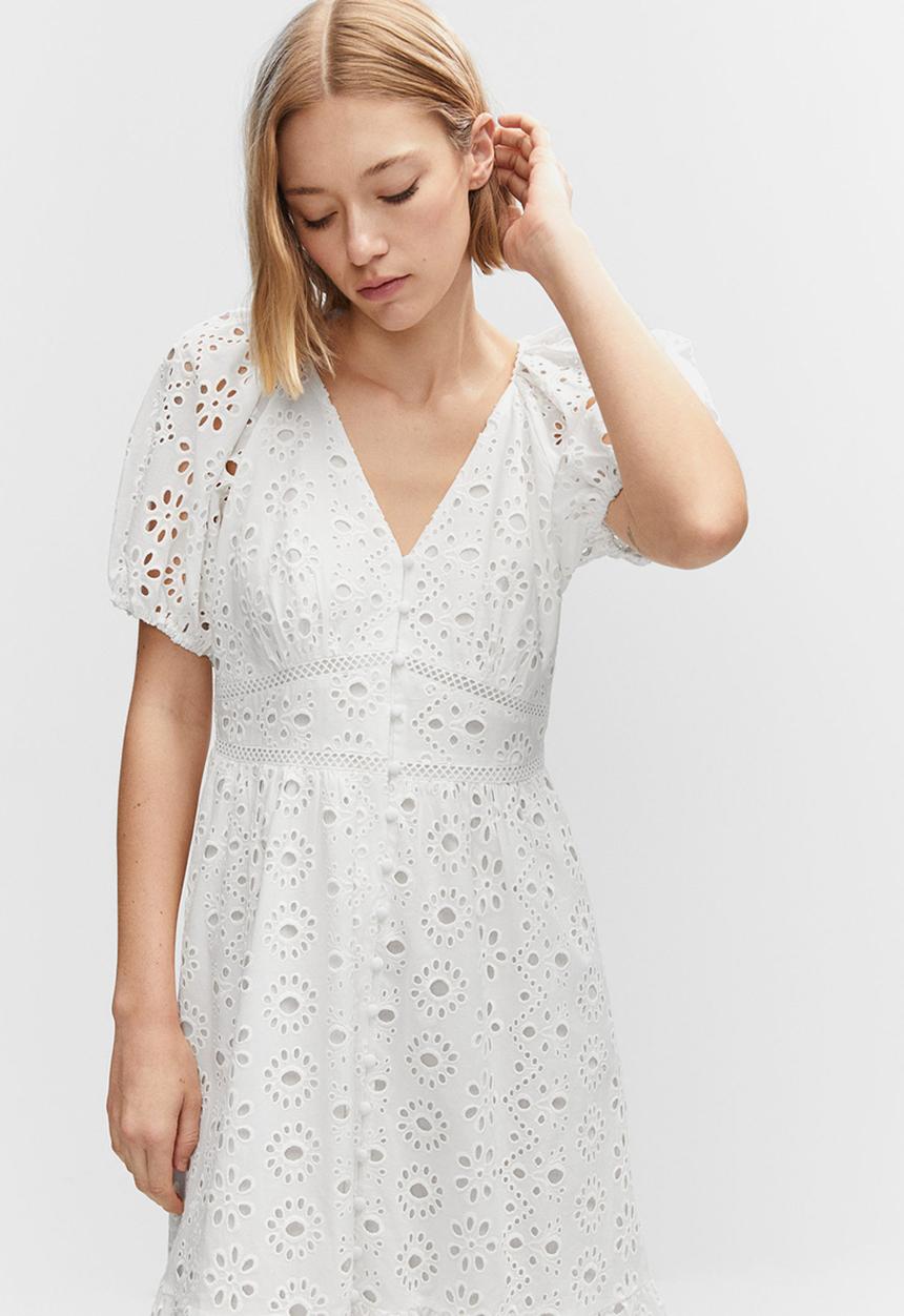 MANGO - Dress romi - white