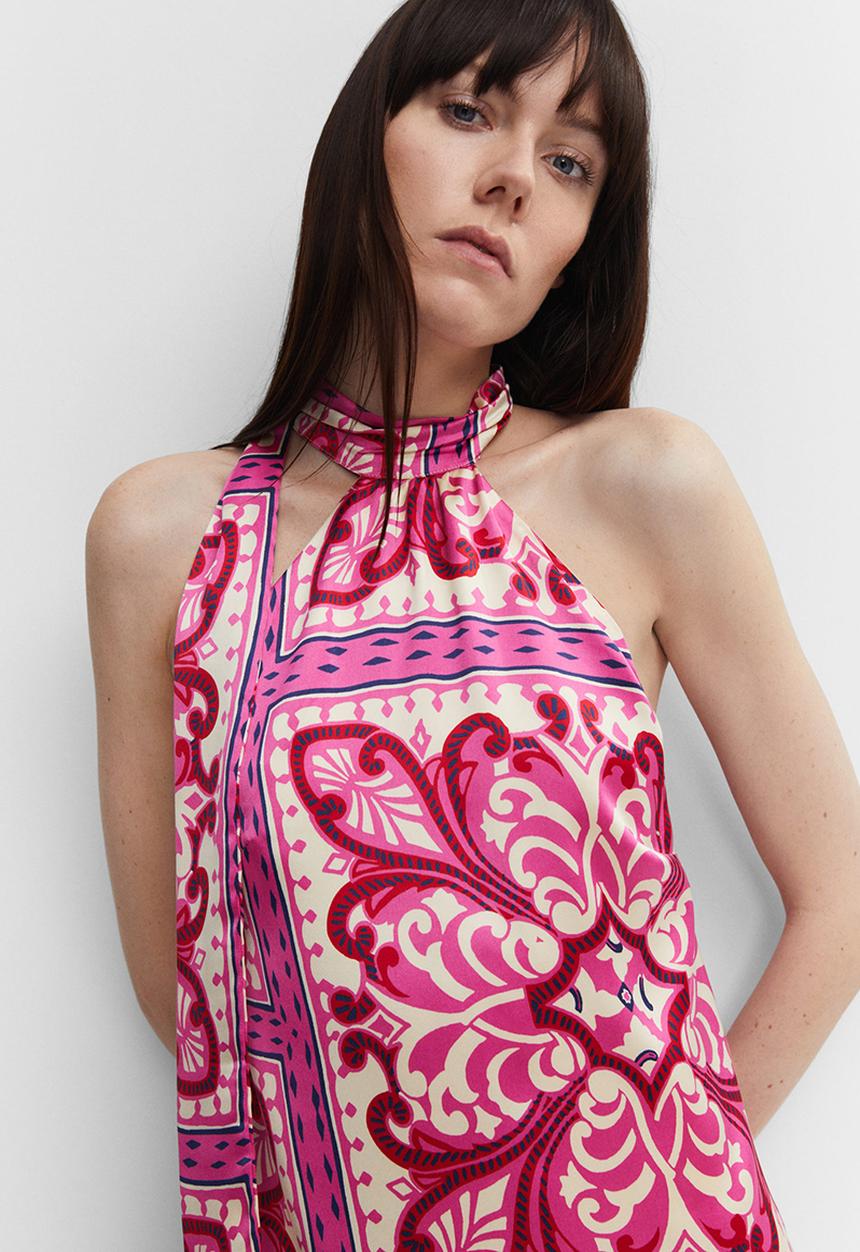 MANGO - Dress pinkie - bright pink