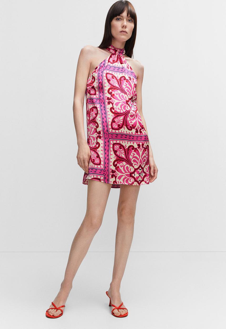 MANGO - Dress pinkie - bright pink