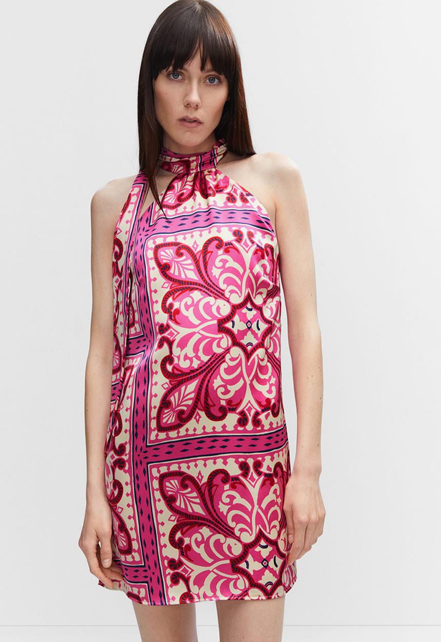 MANGO - Dress pinkie - bright pink