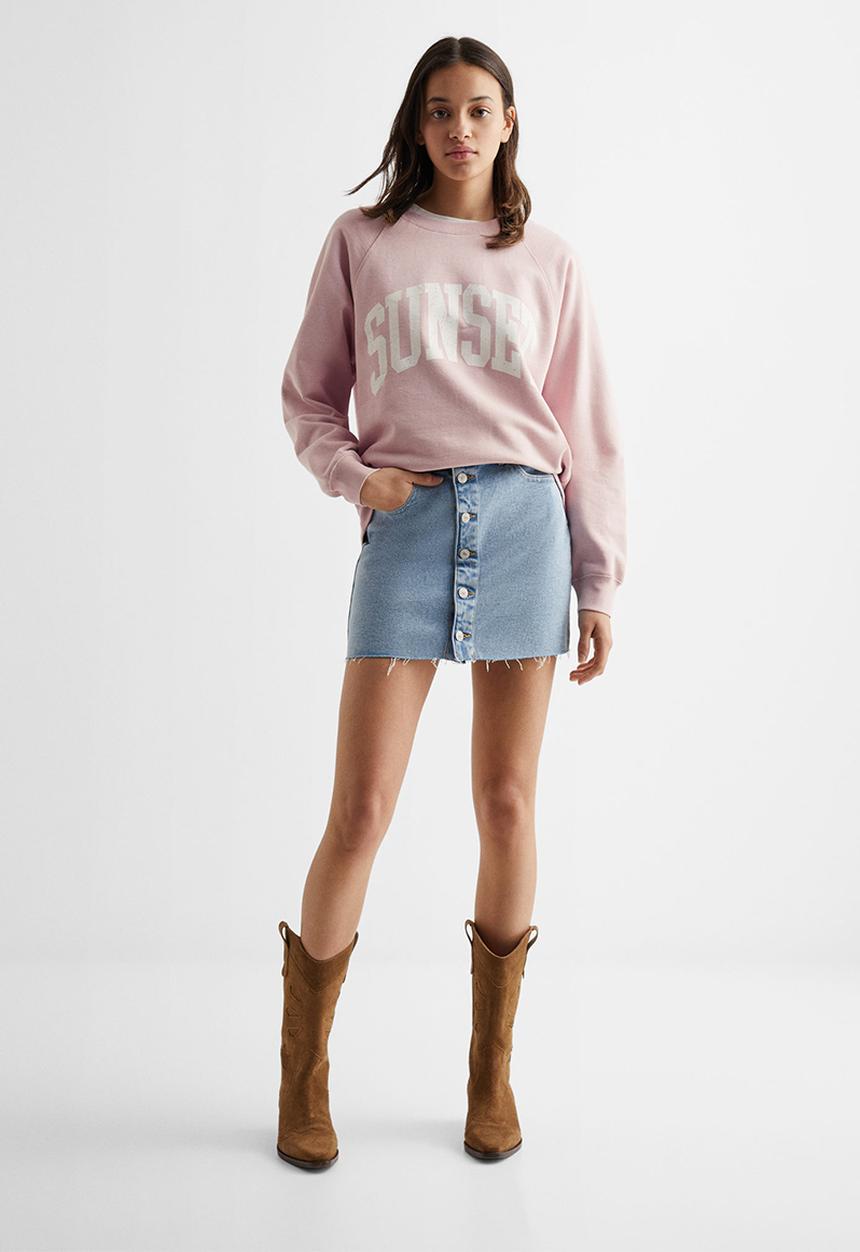 MANGO - Sweatshirt sunset - ligth pink