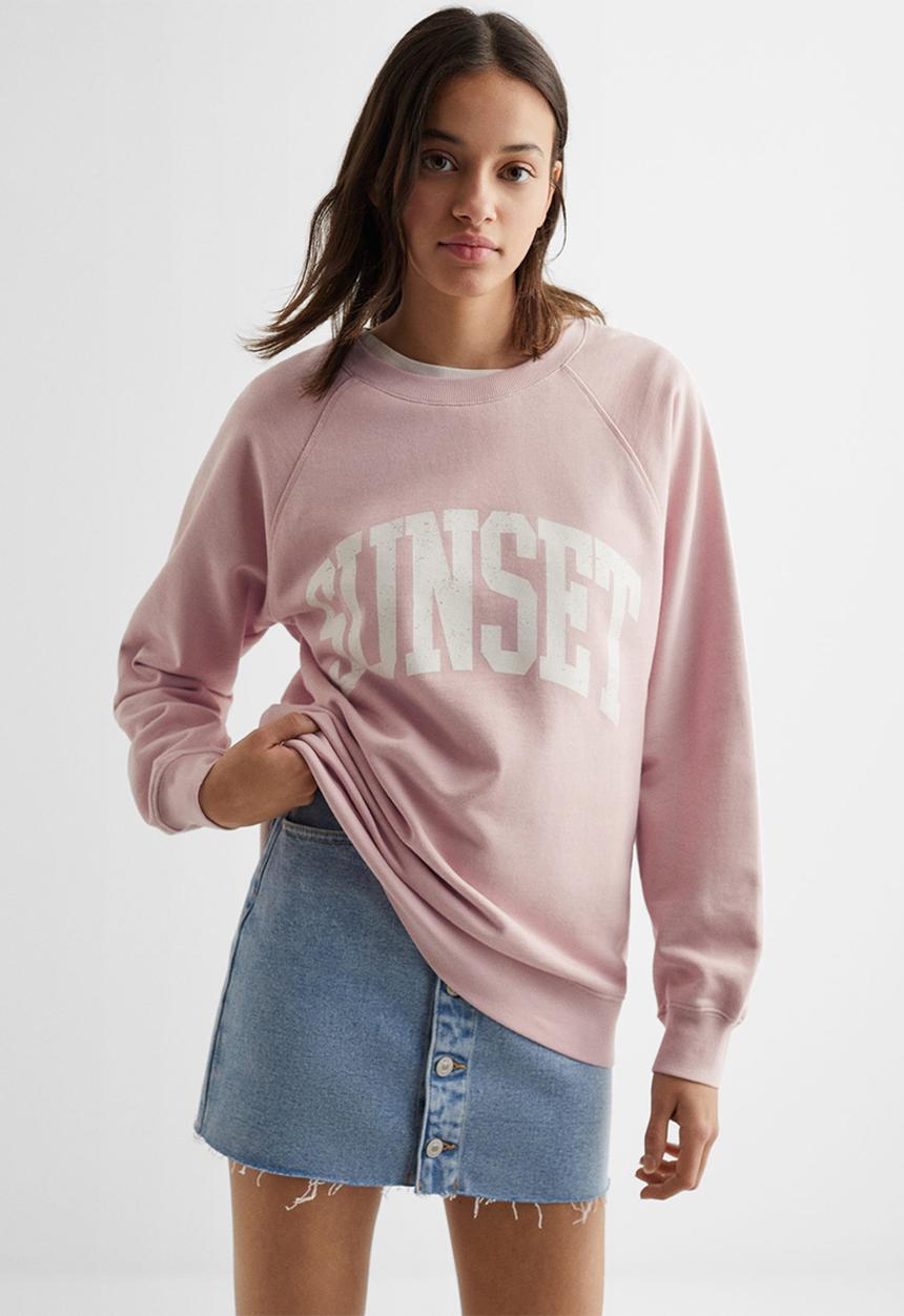 MANGO - Sweatshirt sunset - ligth pink