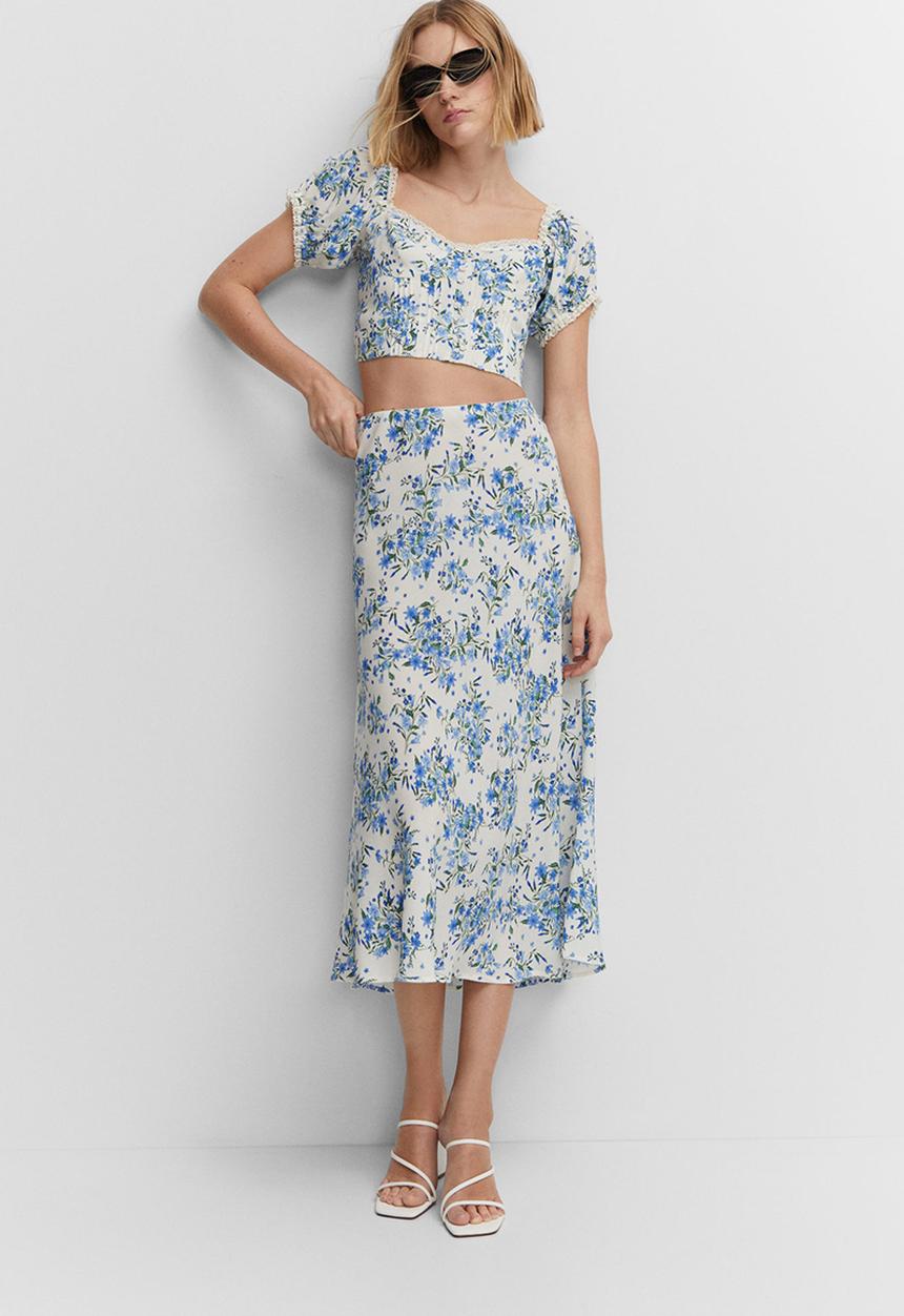 MANGO - Skirt lili - natural