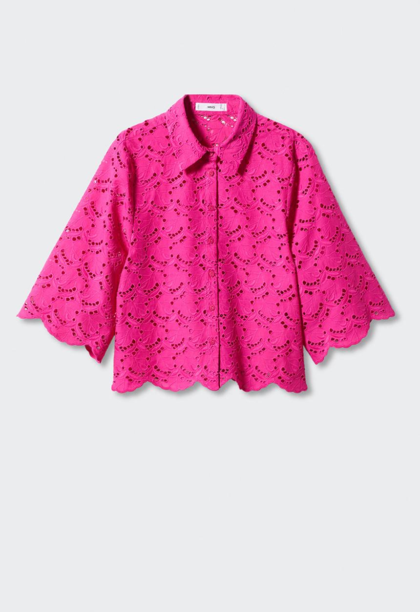 MANGO - Shirt aperol - bright pink